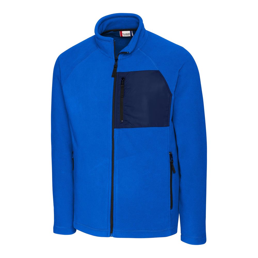 NWT Clique Royal Blue Mens Summit Microfleece Hybrid Full Zip